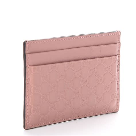 gucci microguccissima card holder pink